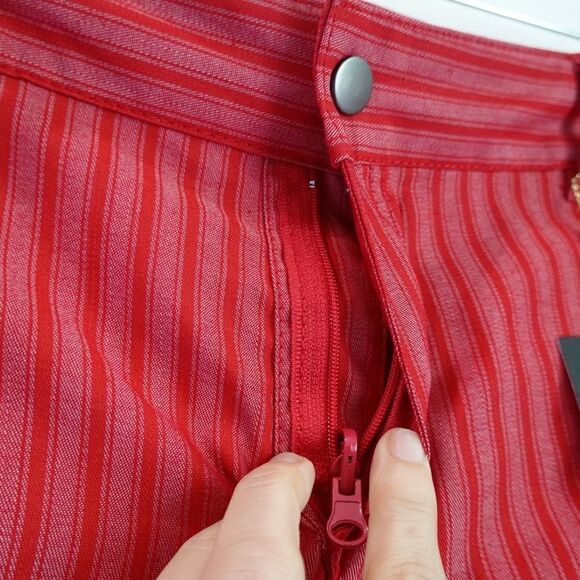 Zac & Rachel Reversible Shorts Red Red Stripe Size 10 NWT - Picture 8 of 15